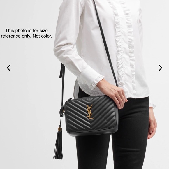 Saint Laurent Lou Monogram Quilted Camera Crossbody Bag- Olive - Picture 6 of 10